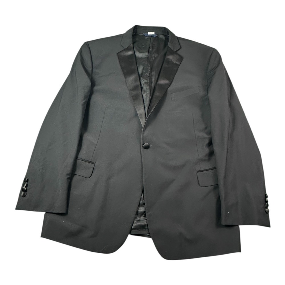 Brooks Brothers Black Explorer Regent Wool  Satin Trim Tuxedo Jacket‎ Size 48R
